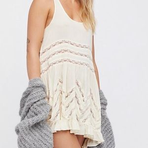 Free People Voile & Lace Polka Dot Trapeze Slip